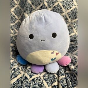 Squishmallows Plush Octopus Beula Light Blue and Multicolor New with Tags